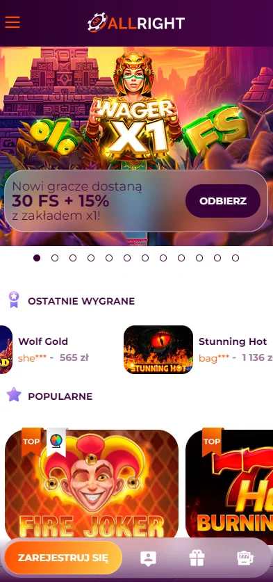 Mobilna Wersja All Right
